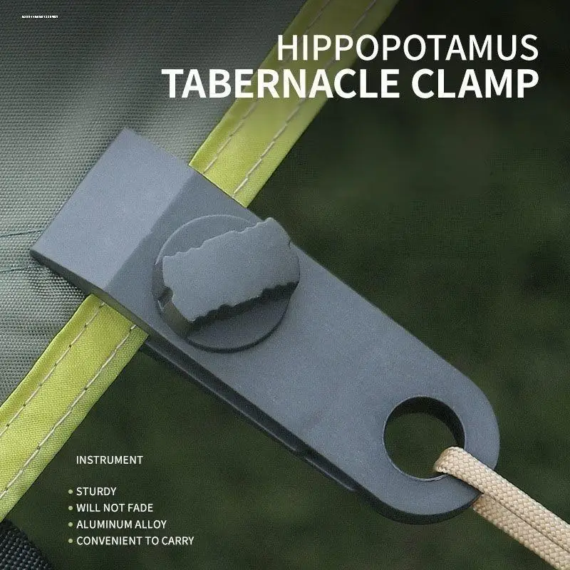 10Pcs Outdoor Canopy Awning Accessories Camping Tent Clips Crocodile Windproof Tarp Clamps Rotate Jaw Grip Tarpaulin Fixing Sna
