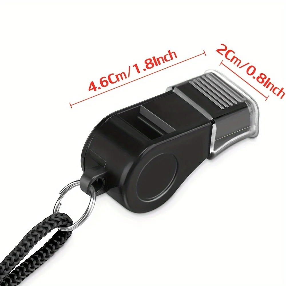 끈이 달린 플라스틱 스포츠 휘파람, 코치, 심판에게 이상적인 크고 선명한 소리의 휘파람