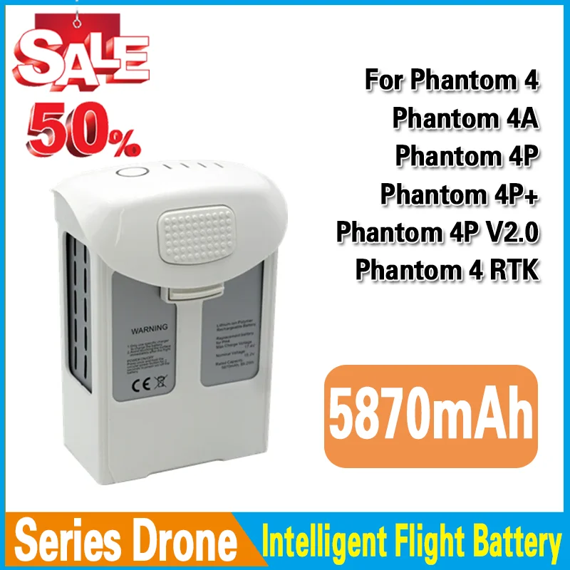 

Battery For Phantom 4 4 Pro 4P 5870mAh 15.2V Flight Time 30 Minutes Compatible Phantom Series Drone Intelligent Flight Battery
