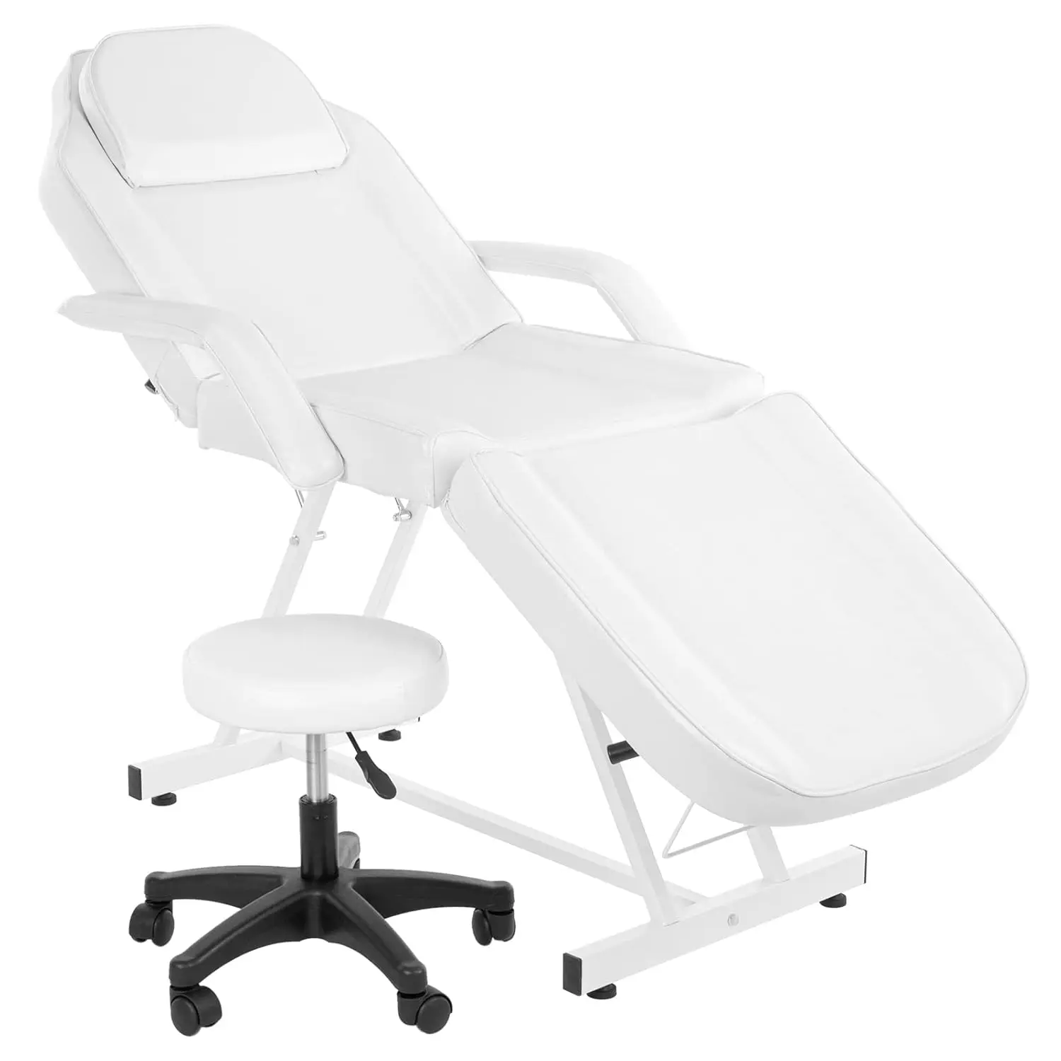 Massage Salon Tattoo Chair Esthetician Bed with Hydraulic Stool,Multi-Purpose 3-Section Facial Bed Table,, Customized