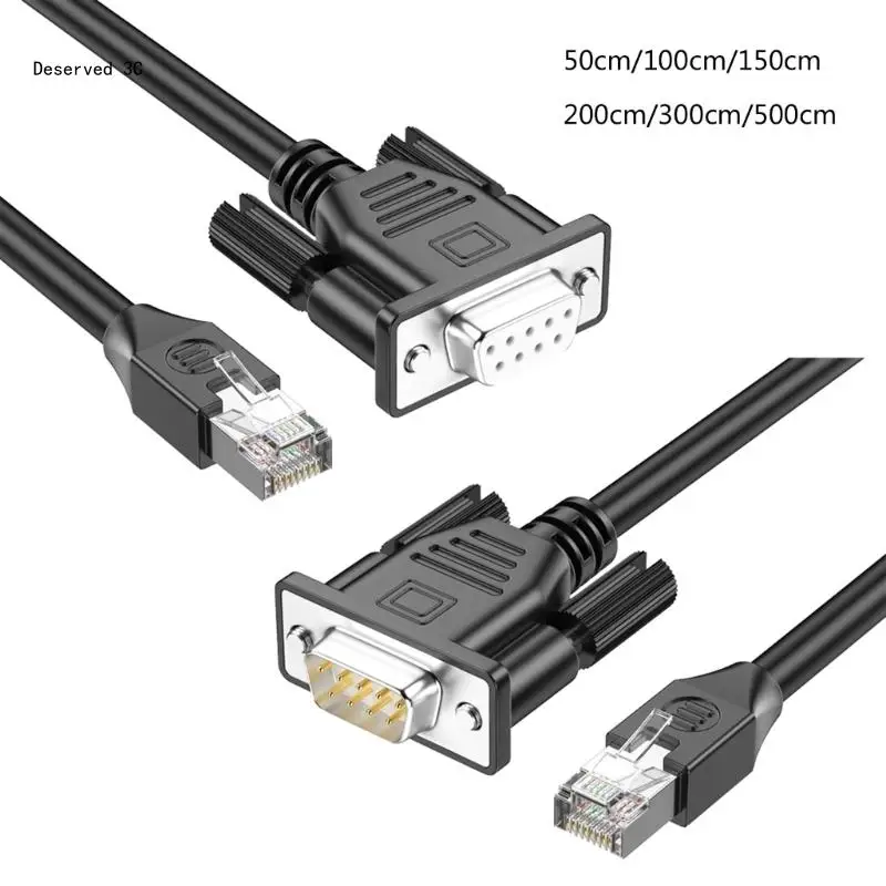 Networking Equipment Connection Cable RJ45 to DB9 RS232 Serial Port Cord Wire