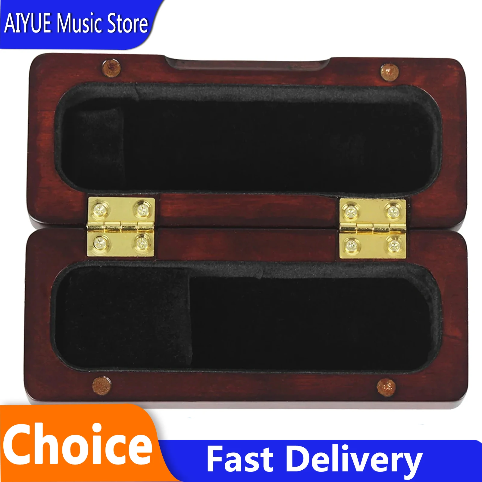 

SLADE Alto Saxophone Mouthpiece Box Solid Wood Sax Mouth Case Flute Heads Woodwind Instrument Alto Saxophone Accessories