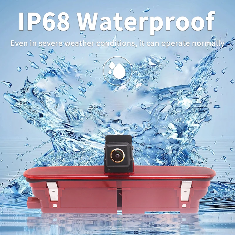 AHD 1080P سيارة الفرامل ضوء كاميرا الرؤية الخلفية لشركة فيات دوبلو 2010 أوبل فوكسهول كومبو 2011-2018 للرؤية الليلية مقاوم للماء #3