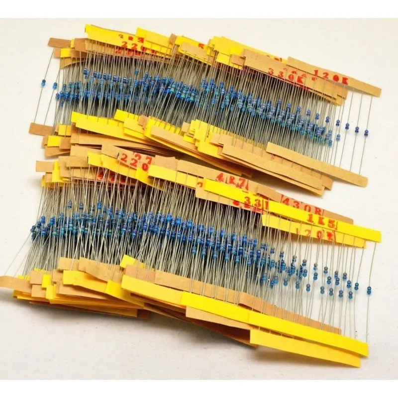 Resistors Metal Film 1220 Pack, 10 Each 122 Values 1/4w 1% Kit/Assortment/Mix