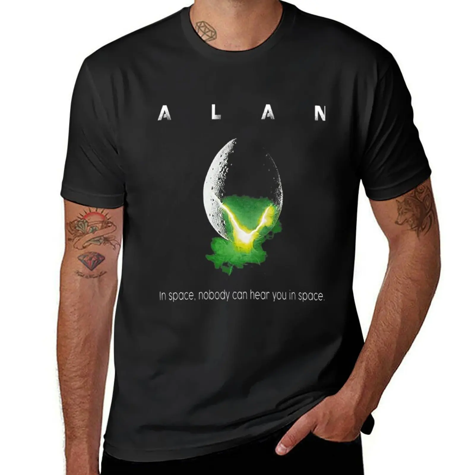 ALAN In space, nobody can hear you in space T-Shirt Short sleeve tee for a boy vintage shirts graphic tees tshirts for men