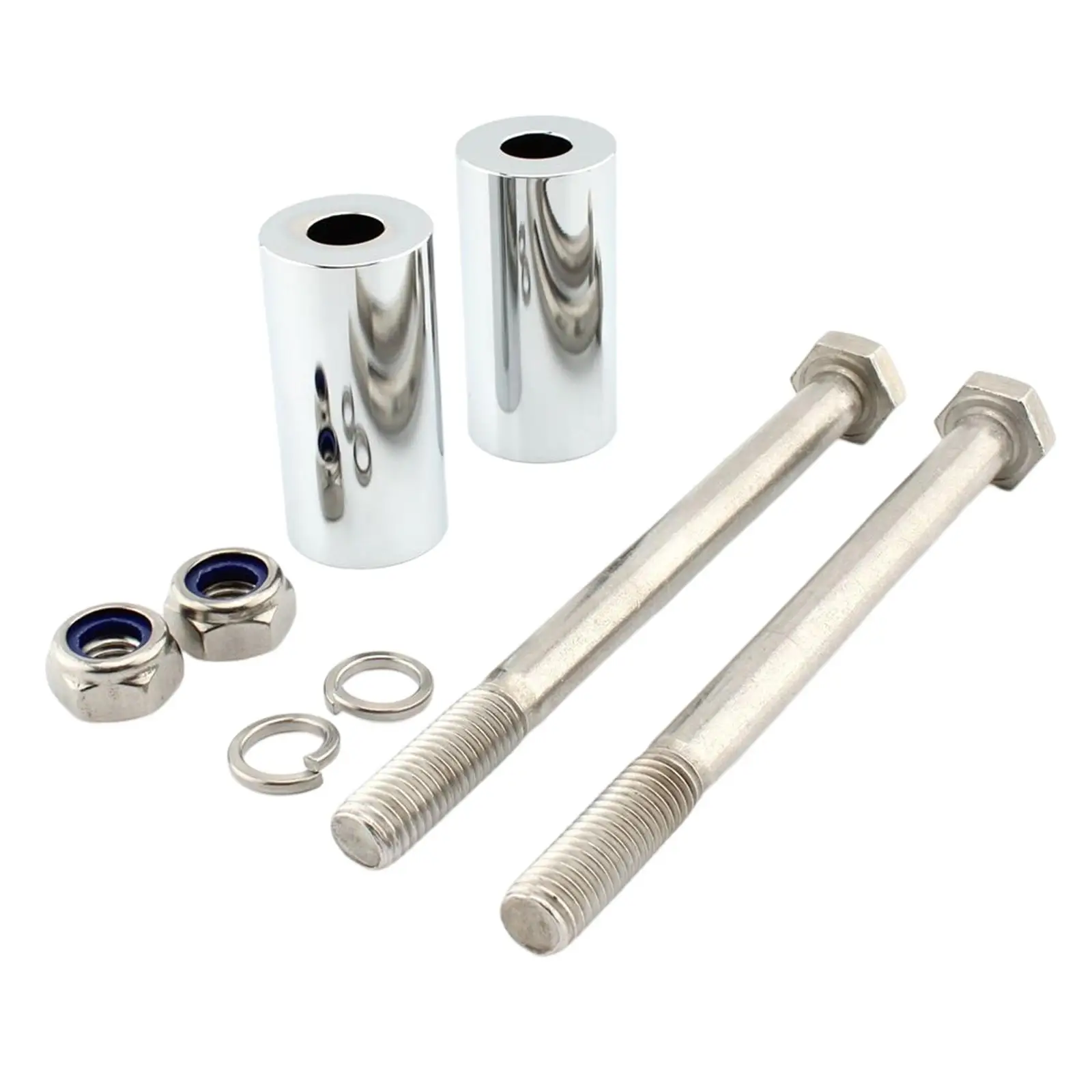 Motorcycling Handlebar Risers with Bolts Nuts for Kawasaki Durable Spare Parts Sitting Posture Improvement Polished