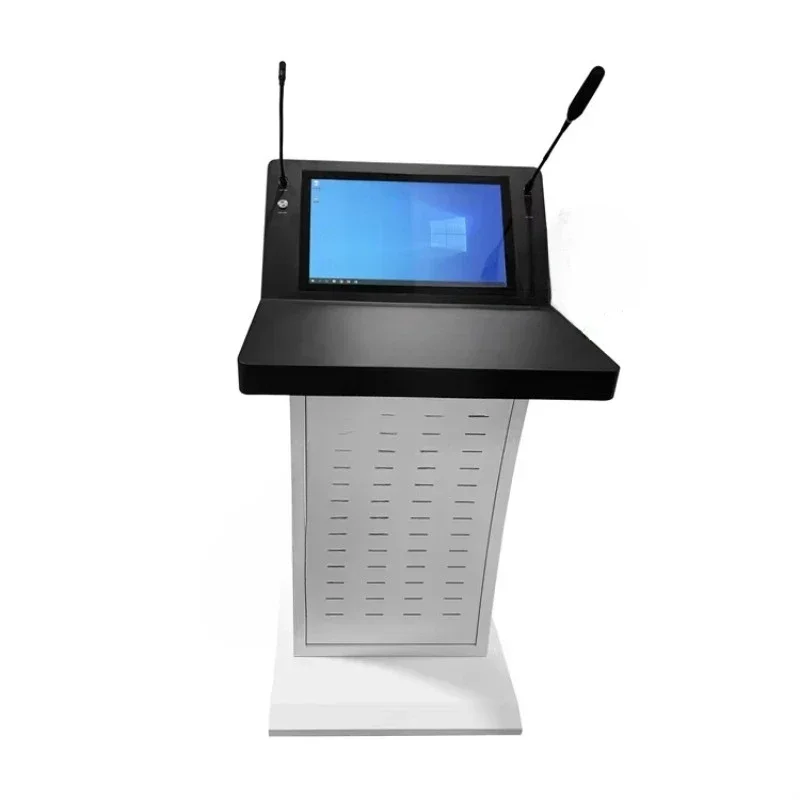 China Manufacturer Classroom Smart Voice Pulpit Church Podium Digital Podium with Interactive Microphone