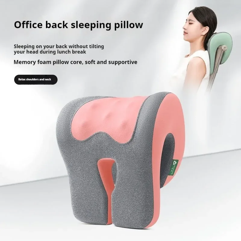 

Office Chair Headrest Pillow Neck Shoulder Support Cushion Ergonomic Neck Pain Relief Foam Travel Sleeping Pillow