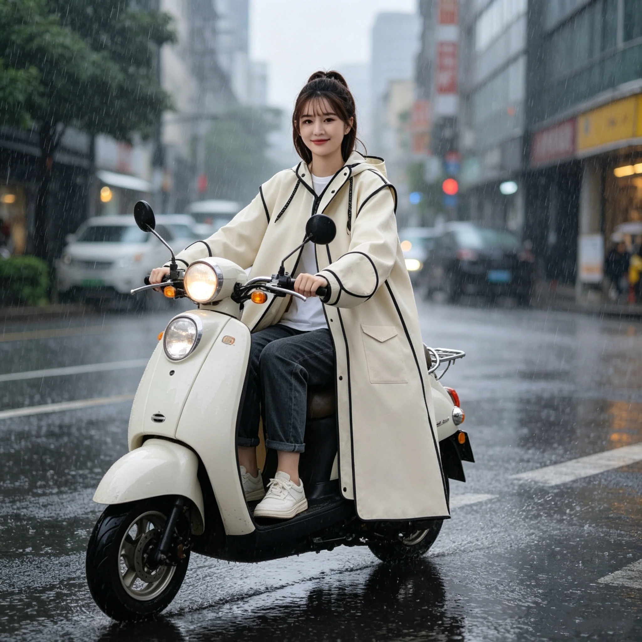 Adult Long One-Piece Full Body Raincoat for Men Waterproof Car Separate Electric Car Rain Storm Proof Foot Covering Outdoor