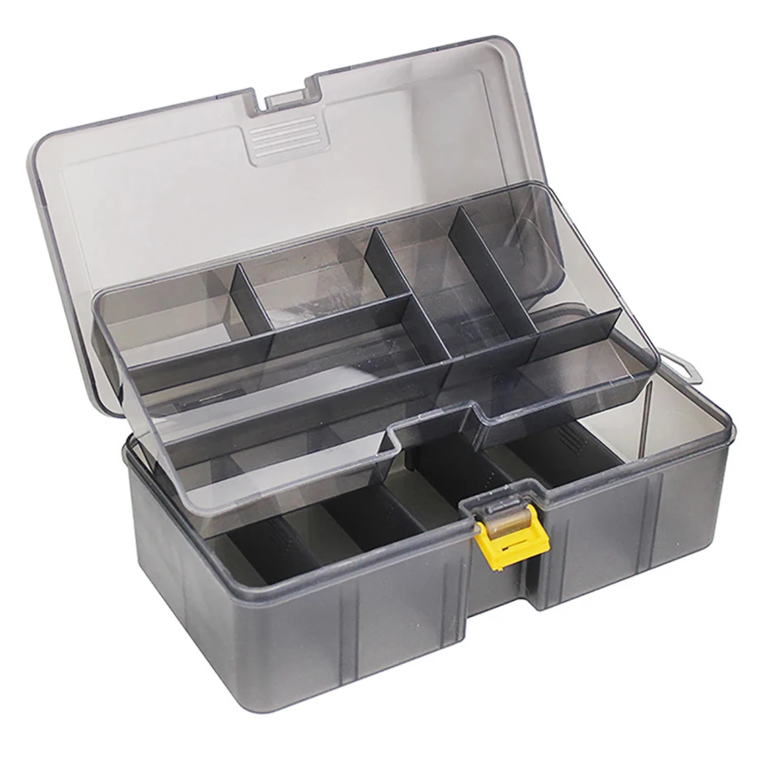 Gray Color Double Layer Road Sub Box Pp  Fake Bait Accessories Tool Box Plastic Box Fishing Gear