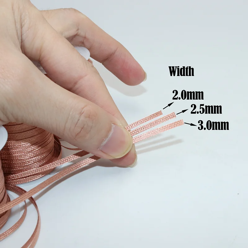 Trenza para desoldar, alambre de malla de cobre, 1,5/2,0/2,5/3,0mm, Cable de soldadura, mecha de soldadura, Cable de plomo de estaño, flujo para
