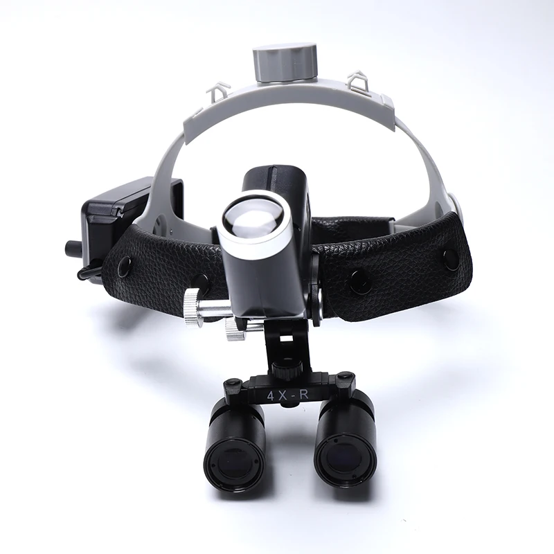 5W Dental Headlight With Dental loupe 4X Binocular Magnifier Surgical Loupes Wireless Headlamp Medical Light