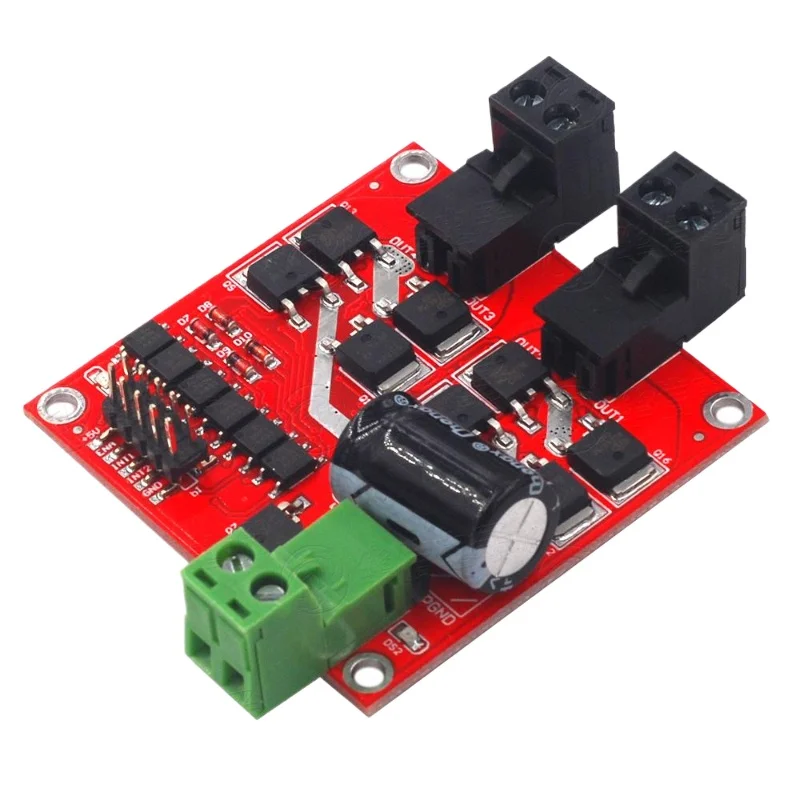 7A/160W dual circuit DC motor drive module for high-power forward and reverse PWM speed regulation