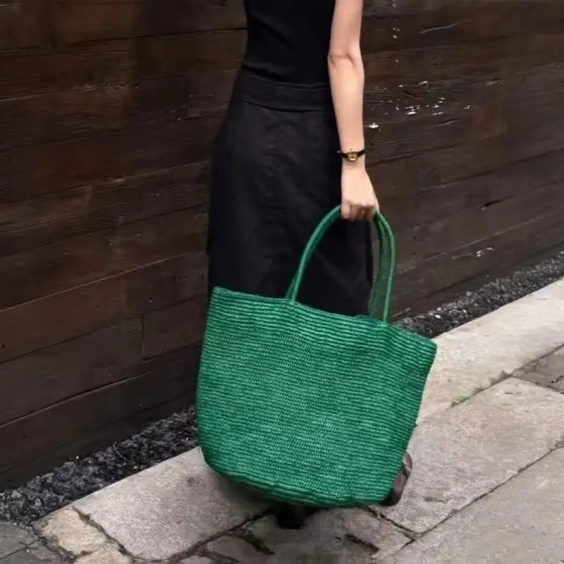 

Bohemian Handwoven Rattan Tote Bag for Women Large Natural Straw Beach Purse Ideal for Beach Travel Daily Use Gift for Her