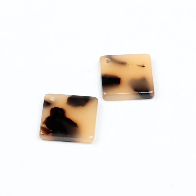 Leopard Print Tortoise Shell Charm Acetate Acrylic Bead Earring Parts