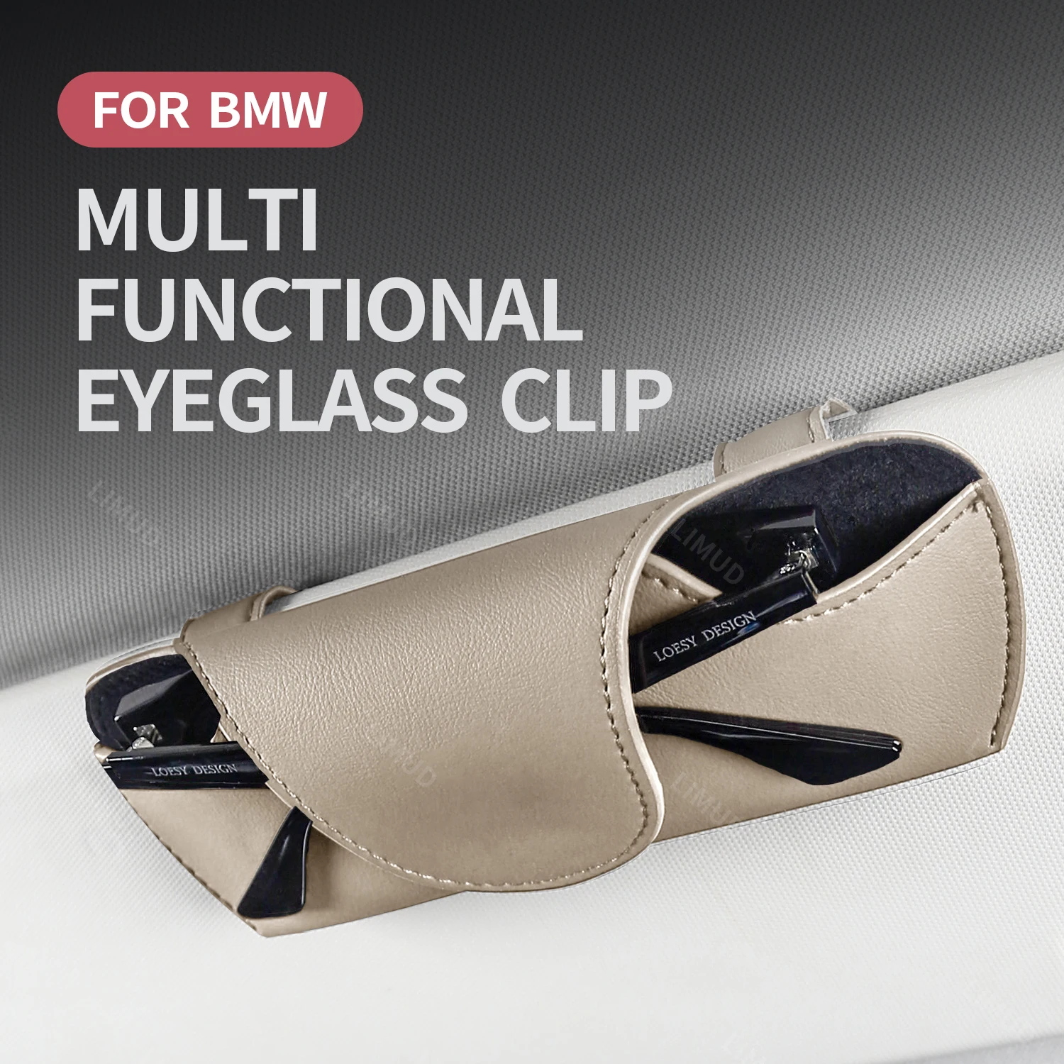 تخزين نظارات السيارة لسيارات BMW X1 F48 X2 F39 X3 G01 X4 G02 E46 E39 X5 G05 G11 Microsoft النظارات شماعات صندوق النظارات المنظم