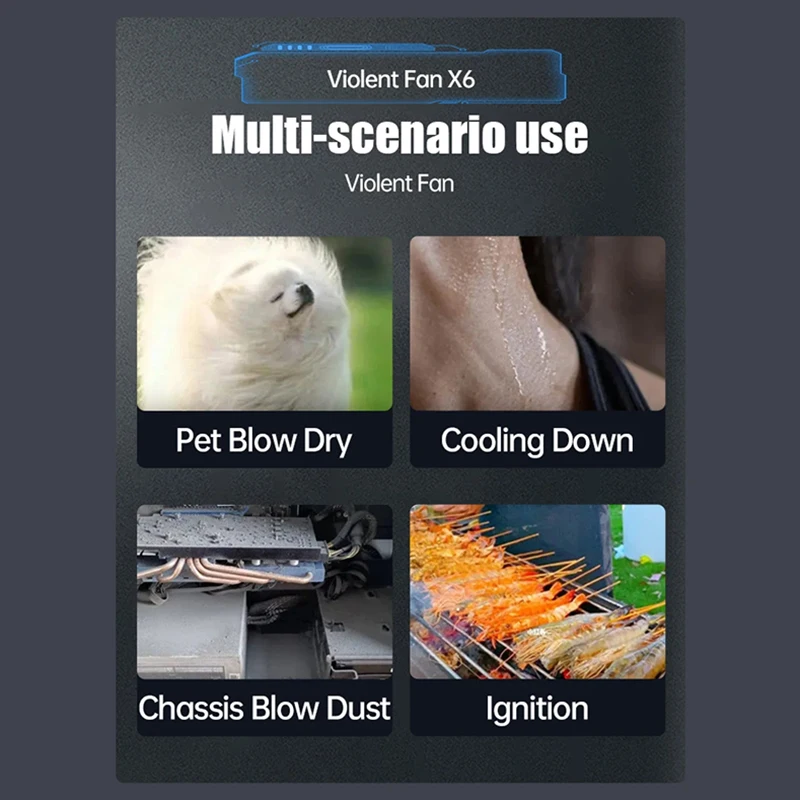 180000RPM Mini Turbo Jet Fan Adjustable Wind Speed Turbo Violent Blower Electric Air Duster Rechargeable with Light Car Cleaning