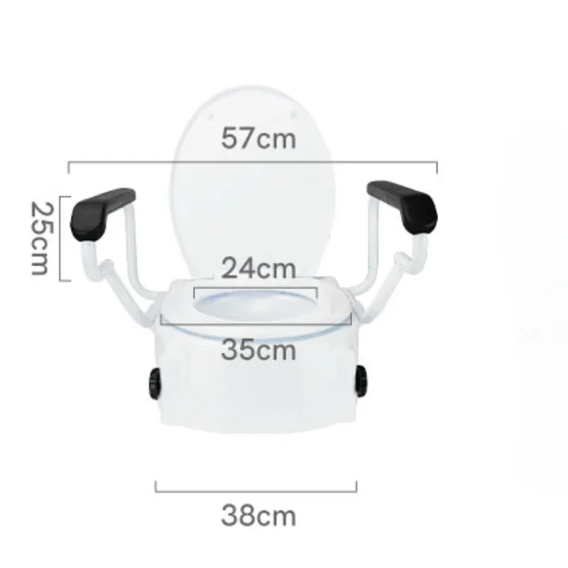 Усилитель унитаза для пожилых и беременных женщин с подушкой для сиденья, вспомогательное устройство для туалетной комнаты, стоячее устройство, 3 скоростных регулируемых безопасных направляющих