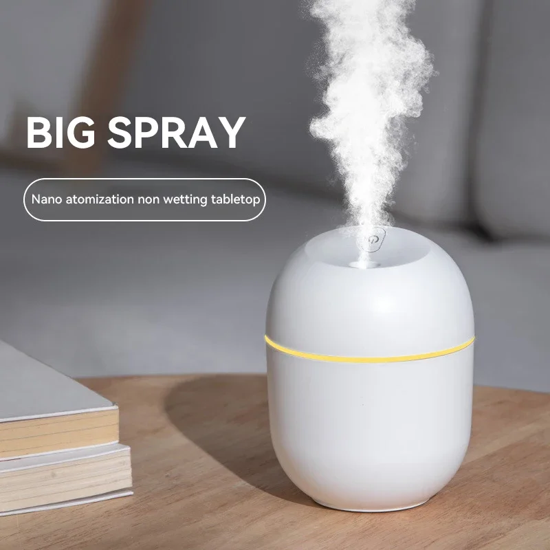 220ml Mini Air Humidifier With LED Night Light Essential Oil Aromatherapy Diffuser Rechargeable Mist Maker For Car Home Office