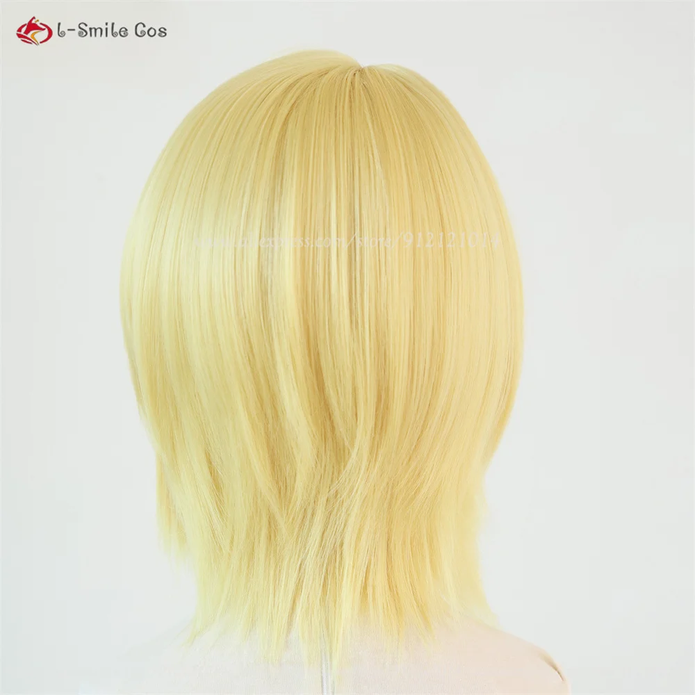 Kurapika Cosplay perruque dorée perruques courtes pour hommes femmes Kurapika Kurta Cosplay Anime perruque résistant à la chaleur cheveux synthétiques Halloween
