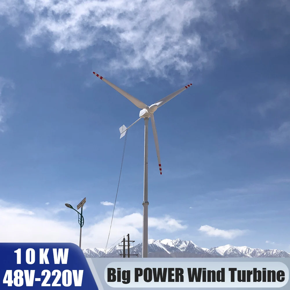 10KW 20KW 30KW High Power Wind Turbine Generator Wind Power Complete System Kit Output 220V For Home Appliance Electric