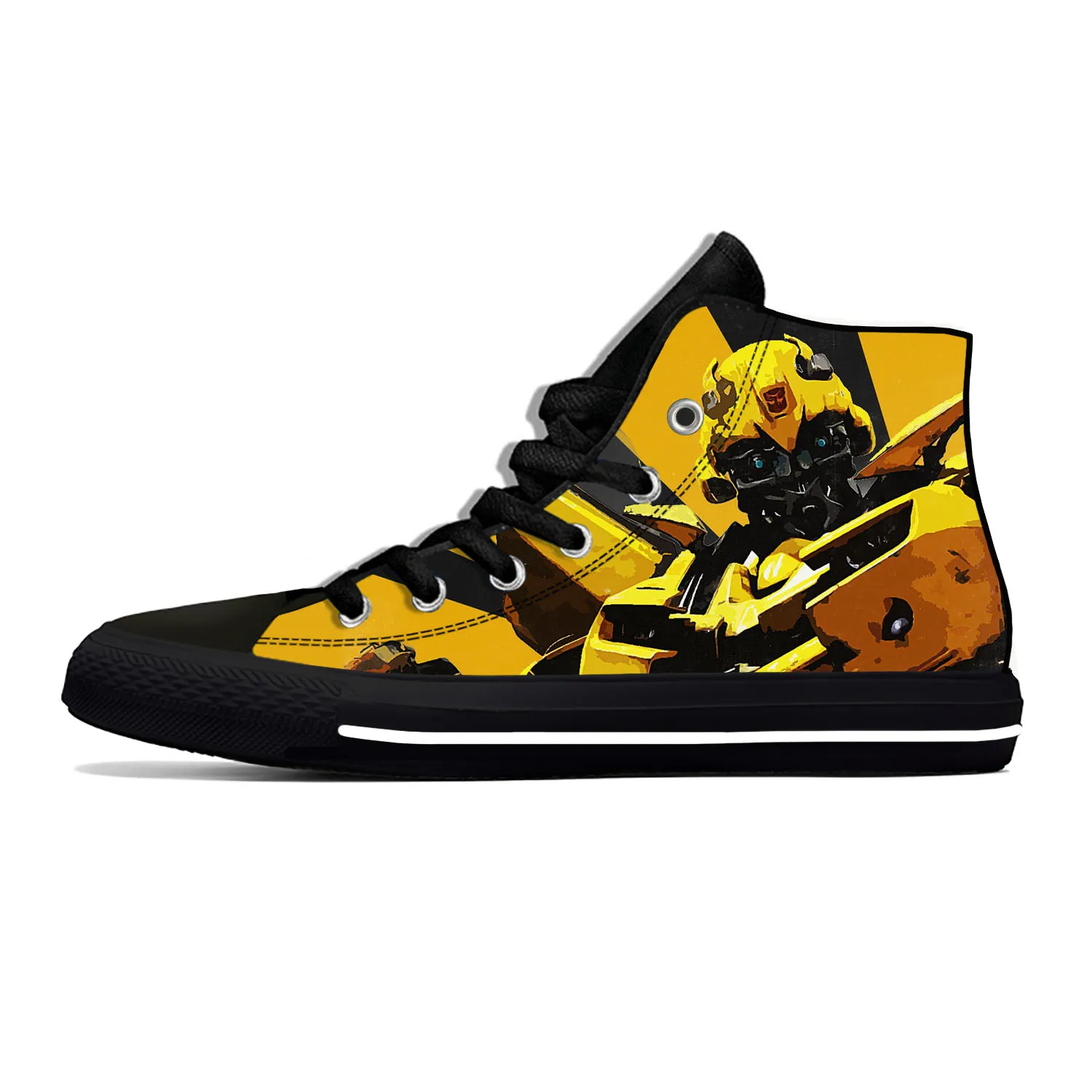 Baskets montantes légères et respirantes pour hommes et femmes, chaussures de gril décontractées Anime Cartoon Manga Comic Bumblebee aved, impression 3D