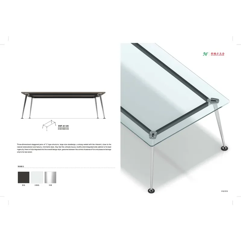 Commercial Ergonomic Manager Office Desk Wear Resistant Stable Executive Workstation Metal Table Office Table
