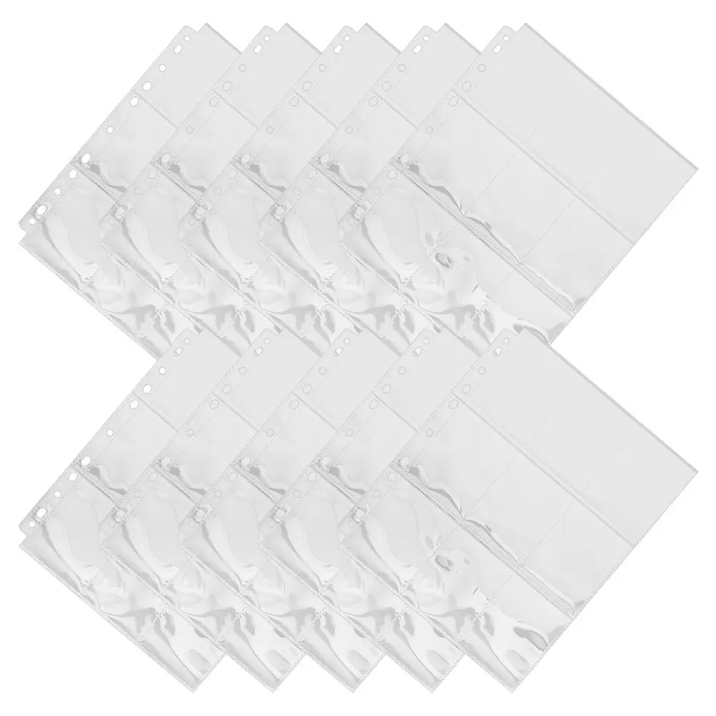 

50Pcs 9 Pocket Photo Card Sleeves Clear PP Binder Pages for Stamp Baseball Game Cards Toploading Universal Fit