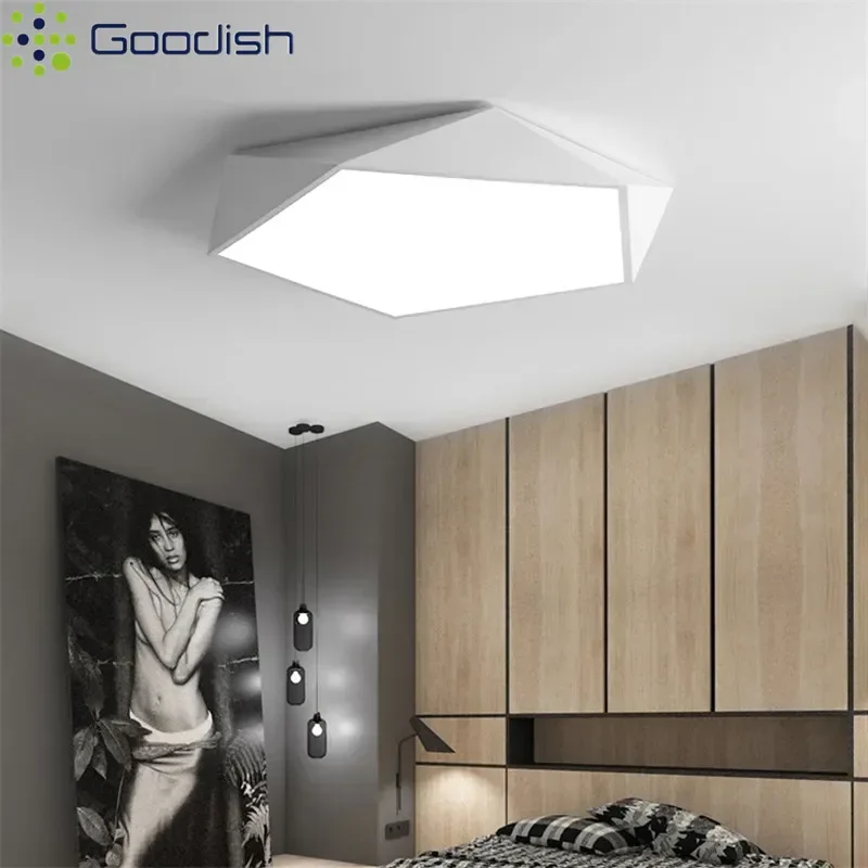 الحديثة الشمال البساطة نجمة خماسية على شكل LED أضواء السقف الفن مصابيح داخلية لغرفة المعيشة المنزل الديكور الثريات