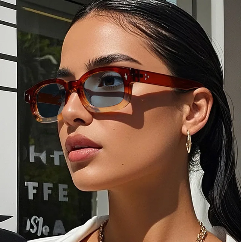 جديد إطار صغير خمر النظارات الشمسية للنساء الرجال نظارات شمسية العلامة التجارية الفاخرة مصمم النظارات الذكور شعبية فاسق القيادة ظلال