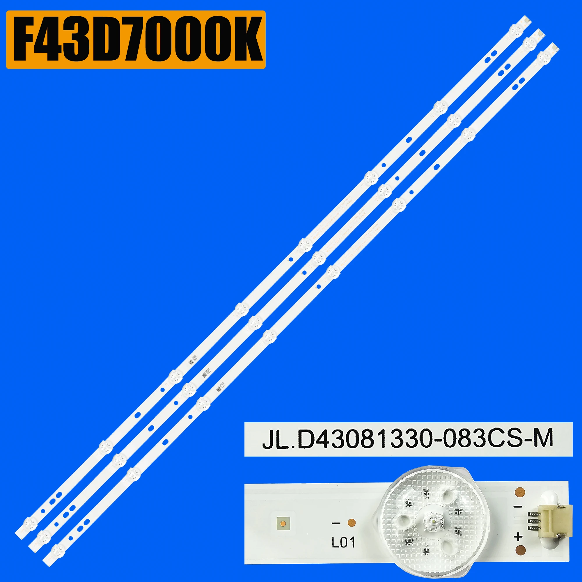Zestaw taśmy podświetlającej LED 1/5/10 do F43D7000K F43D8000K JL.D 43081330 -083CS-M E 469119 LC430DUY-SHA1 T43D16SF-01B SAMPO EM-43AT17D
