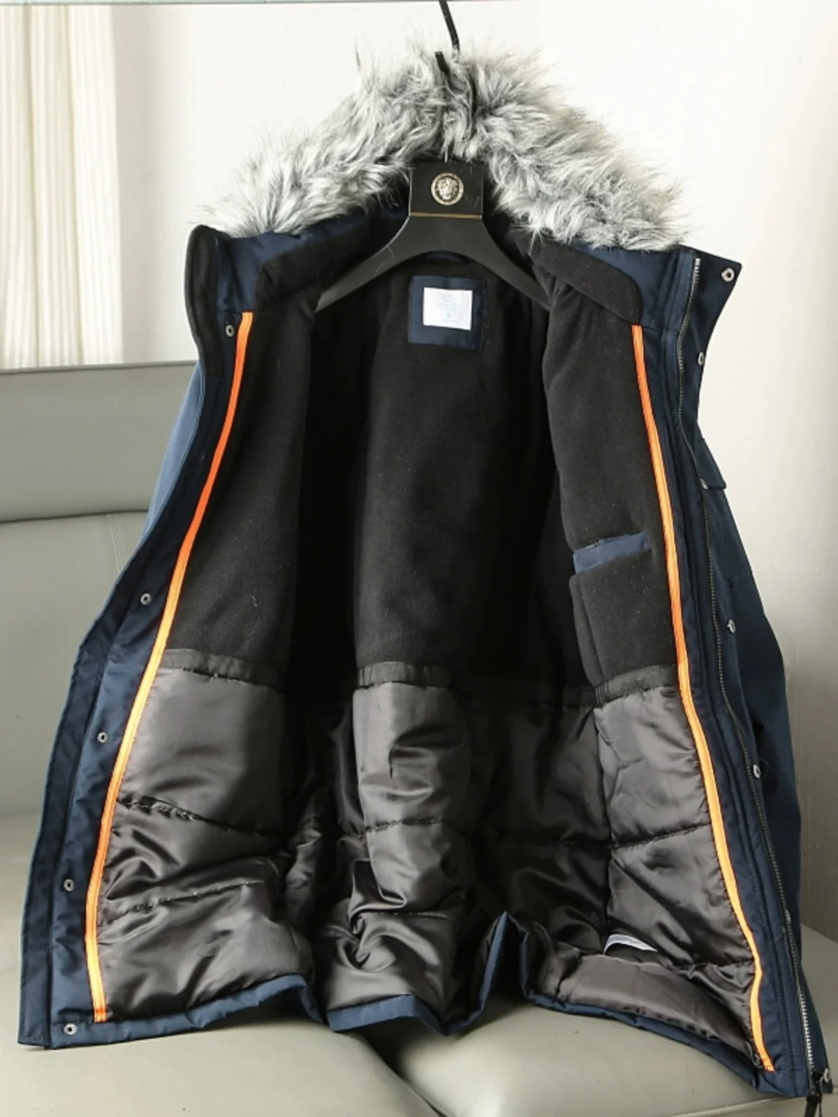 

Thiened Winter Jaet for Men Anti-Cold Warm Cotton Coat Mid-Length Youth ular Stand Fit Casual Wear with Multiple Po...