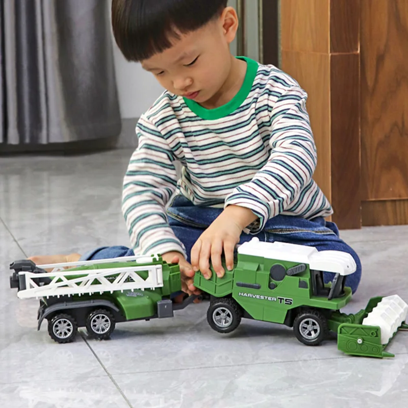 RC car toys RC Farm Harvester Remote Control Toy Cars Engineering Construction Truck Farming Machine children boys Kids gift