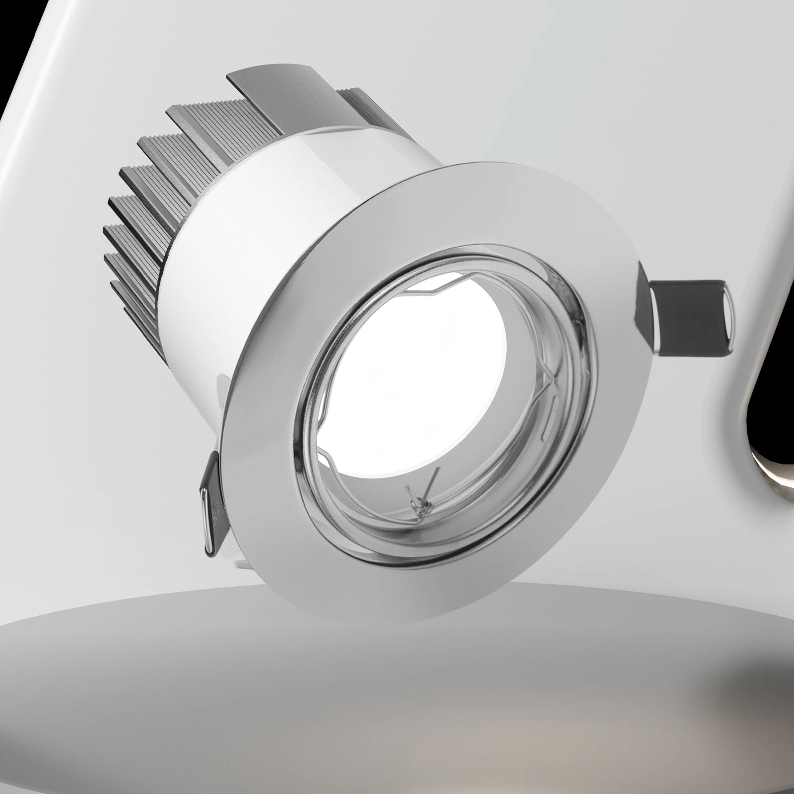 

Spotlight Bracket Trim Ring Frame 802 Arc Black Recessed Light Fixture Holder Metal Nickel Finish Kitchen Bedroom Hallway Easy