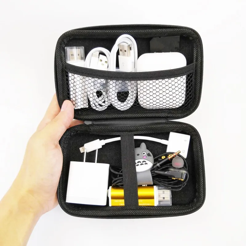 Electronics Organizer Travel Case, Small Cord Case, Tech Organizer as Travel Accessories , Cable Essentials for  Phone, SD Card