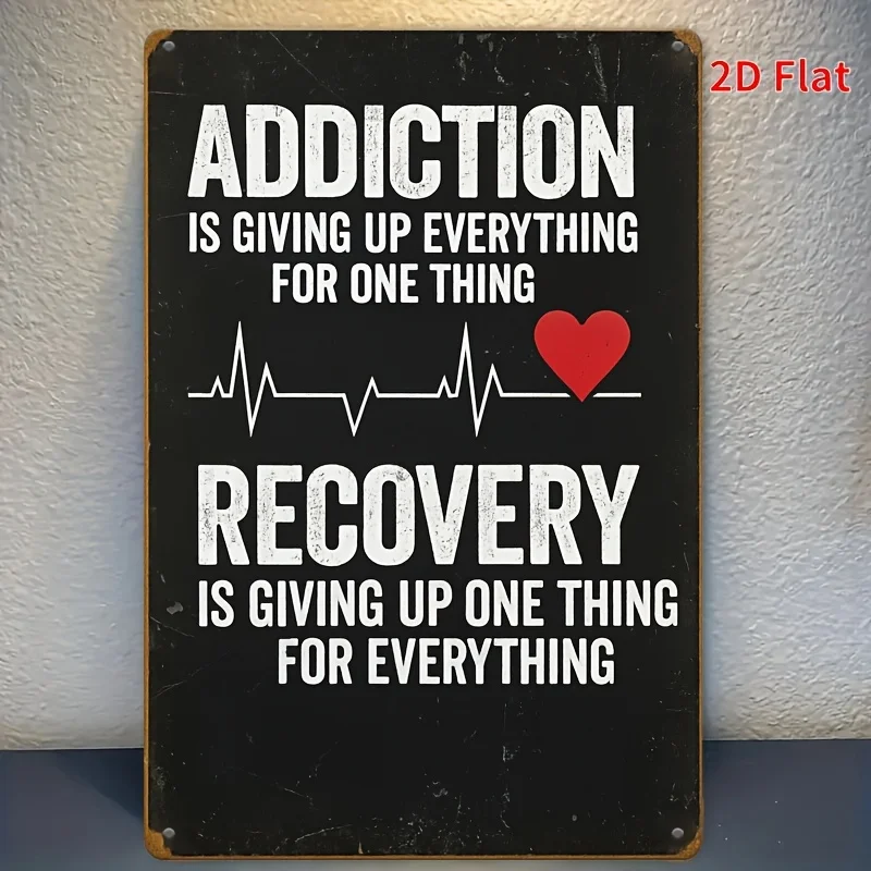 2D Flat - A Vintage Metal Sign Measuring 8X12 Inches with The Quote, 
