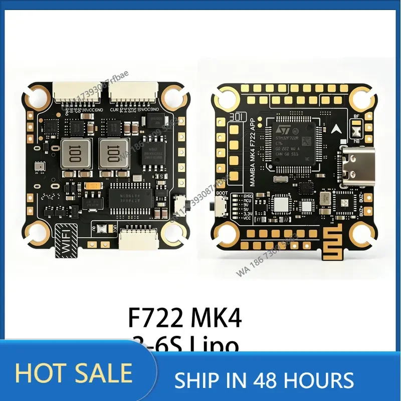 MK4 F722 FC STM32F722 6 UARTs 3 Channel BEC TVS Protection 30.5mm Mount Betaflight FPV Flight Controller
