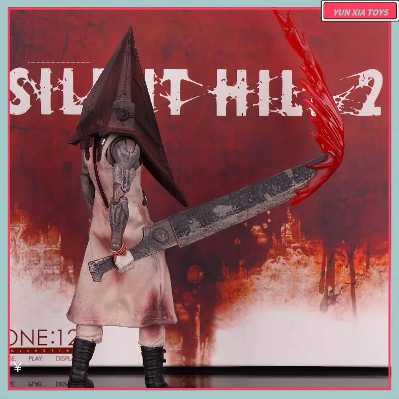 

20 см новый бесшумный холм треугольная голова экспонитель мясник голова пирамиды настоящая тканевая одежда подвижная кукла модель орнамент подарок ручной работы