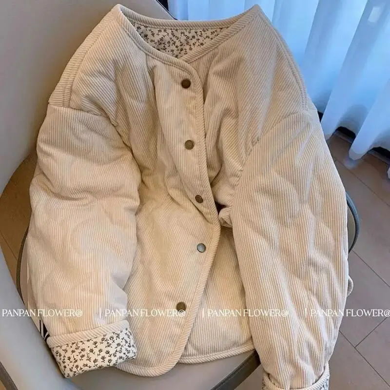 

Women's Coat winter autumn Jacket Outerwear Warm Fleece Lined Niche Design Fashion Comfort Patchwork Floral Quilted Quilted Coat