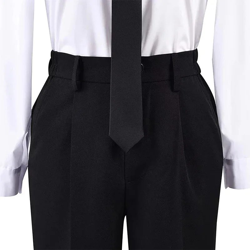 Аниме бензопила человек костюмы для косплея Denji Aki Hayakawa косплей черная униформа охотника на демонов парик костюм Хэллоуин Рождественская одежда