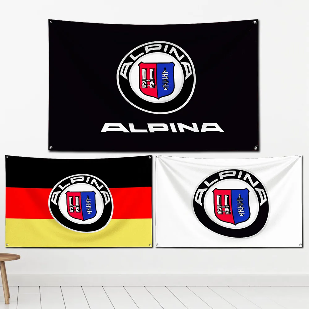 2024 New 90x150cm Alpinas Flag Polyester Printed Racing Car Banner For Decor