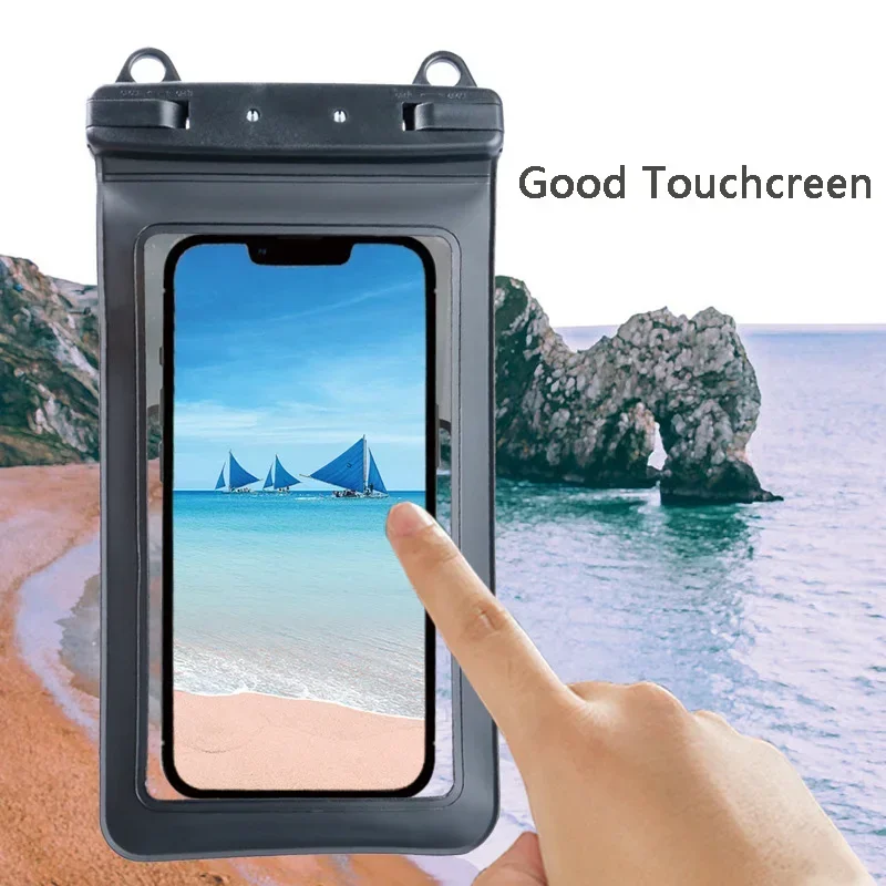 IPX8 Universal Waterproof Phone Case Water Proof Bag Mobile Cover For Most Phone Ultra Swim Cover 7.5 inch Phone