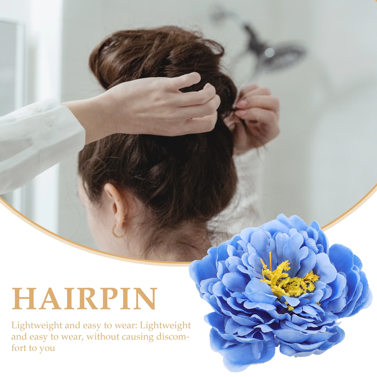 

Simulated Peony Hair Clip Wedding Accessories Headpiece Bridal for Women Clips Formal Occasions Girl Miss