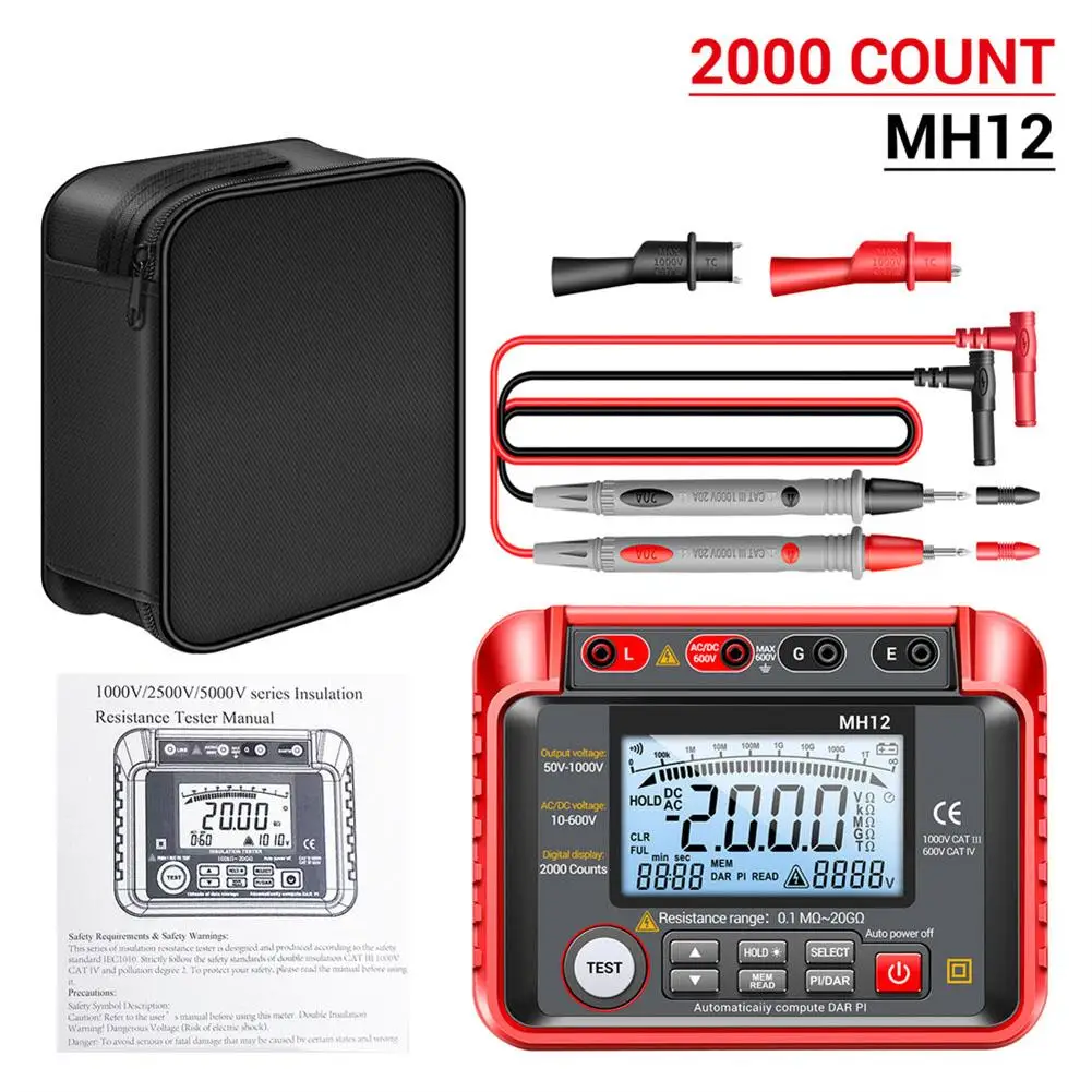 

Field Testing Megohmmeter Portable Grounding Resistance Tester Insulation Resistance Meter 45 Extendable Support Stand