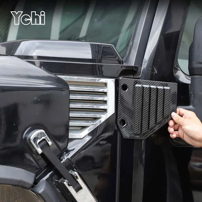 ABS Chrome Side Ventilation Cover Accessories Hood Intake Baffle Molding Decorative Car Accessories For Hummer H2 2003-2009