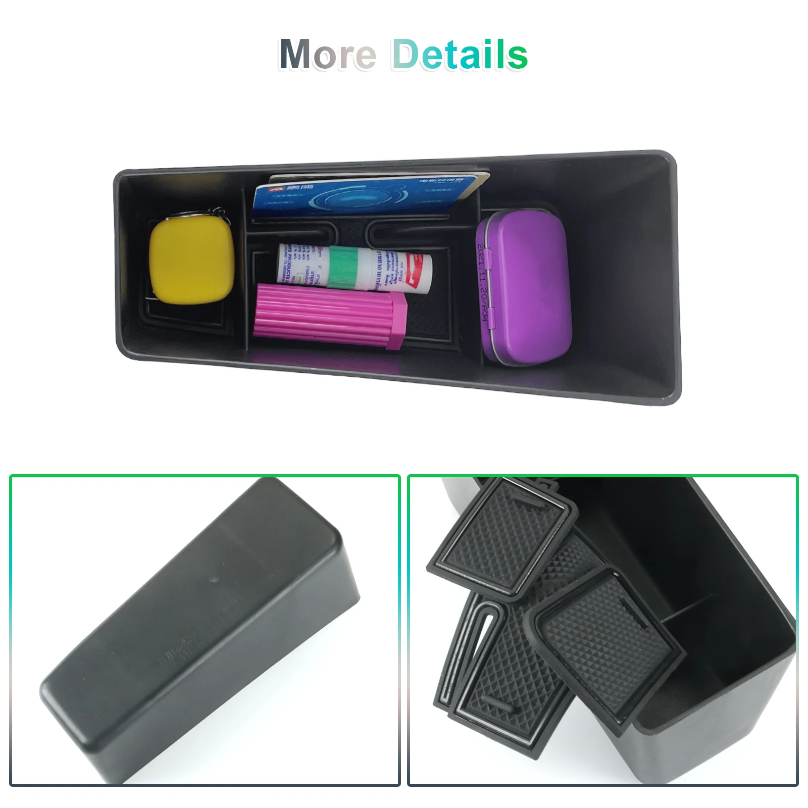 RUIYA for Skoda Enyaq iV LHD 2021-2025 Car Armrest Box Storage Central Control Container Auto Skoda Enyaq 2025 Accessories
