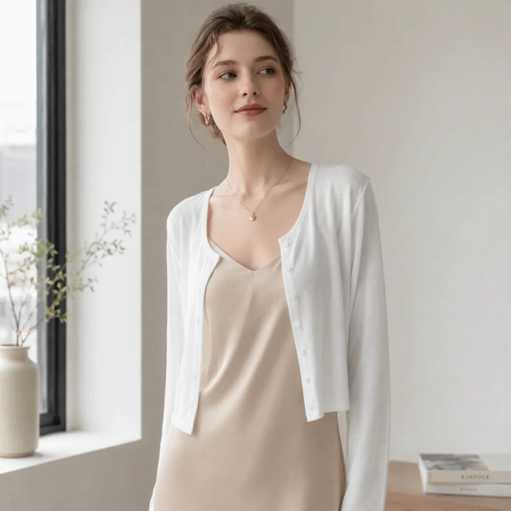 Ice Silk Sun Protection Cardigan Sun Shield Light Thin Summer Cover Up Multi-match Cool Touch Women Outerwear Air Condition Room