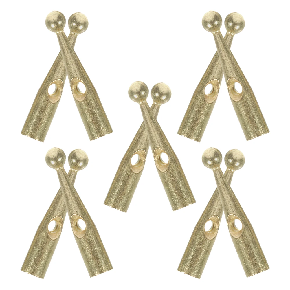 

10pcs Umbrella Tail Beads Gold Metal Repair Parts for Folding Travel Rain Umbrellas with 3mm Hole Stylish Durability