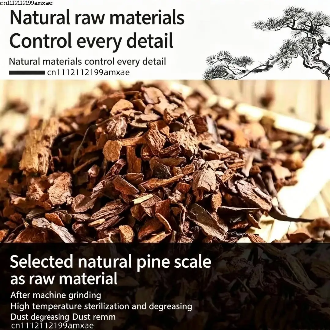 Fermented Pine Bark Mulch 500g Organic Pine Nuggets Soil Amendment For Orchid Succulent Bonsai Blueberry & Garden Planting