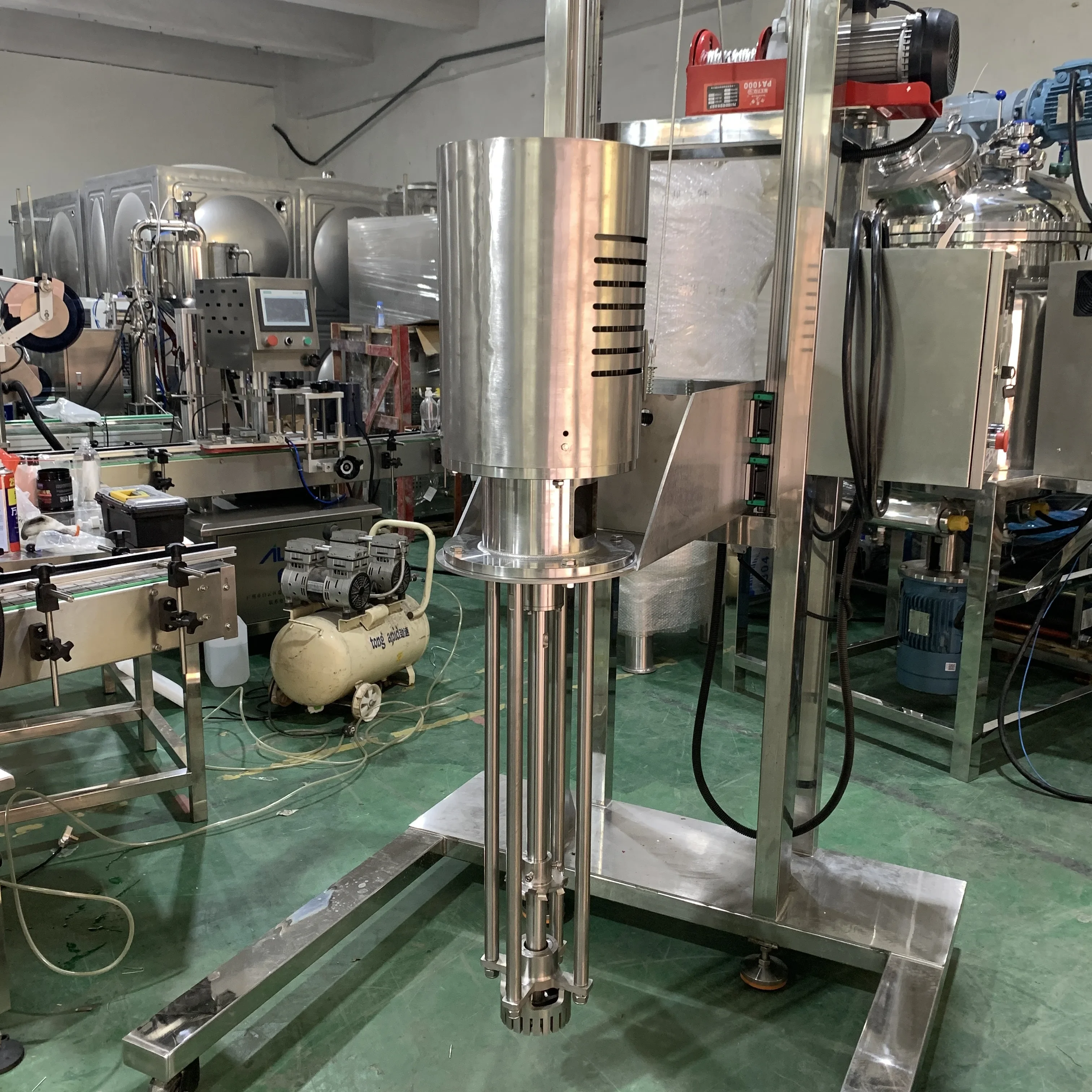 7.5KW Cosmetic Washing Daily Chemical Production Homogenizer Electric Lifting Homogenizer